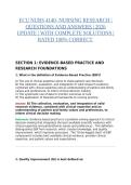 ECU NURS 4140- NURSING RESEARCH &vert; QUESTIONS AND ANSWERS &vert; 2026 UPDATE &vert; WITH COMPLETE SOLUTIONS &vert; RATED 100&percnt; CORRECT&period;