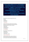 WGU D236 OBJECTIVE ASSESSMENT&NewLine;PATHOPHYSIOLOGY EXAM WITH&NewLine;ACTUAL CORRECT QUESTIONS AND&NewLine;VERIFIED DETAILED&NewLine;ANSWERS&vert;FREQUENTLY TESTED&NewLine;QUESTIONS AND&NewLine;SOLUTIONS&vert;NEWEST&vert;GUARANTEED&NewLine;PASS 2026&sol;2027