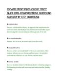 PYC4812 SPORT PSYCHOLOGY STUDY&NewLine;GUIDE 2026 COMPREHENSIVE QUESTIONS&NewLine;AND STEP BY STEP SOLUTIONS