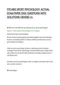 PYC4812 SPORT PSYCHOLOGY ACTUAL&NewLine;EXAM PAPER 2026 QUESTIONS WITH&NewLine;SOLUTIONS GRADED A&plus;