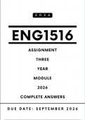 ENG1516 Assignment 3 Answers - Year Module &vert; Due Date 2026