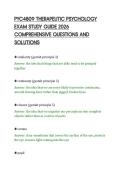 PYC4809 THERAPEUTIC PSYCHOLOGY&NewLine;EXAM STUDY GUIDE 2026&NewLine;COMPREHENSIVE QUESTIONS AND&NewLine;SOLUTIONS