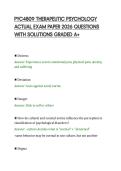 PYC4809 THERAPEUTIC PSYCHOLOGY&NewLine;ACTUAL EXAM PAPER 2026 QUESTIONS&NewLine;WITH SOLUTIONS GRADED A&plus;