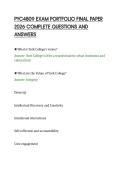 PYC4809 EXAM PORTFOLIO FINAL PAPER&NewLine;2026 COMPLETE QUESTIONS AND&NewLine;ANSWERS