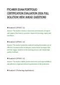 PYC4809 EXAM PORTFOLIO&NewLine;CERTIFICATION EVALUATION 2026 FULL&NewLine;SOLUTION VIEW AHEAD QUESTIONS