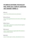 PYC4808 ECOSYSTEMIC PSYCHOLOGY&NewLine;PRACTICE TEST 2026 TESTED QUESTIONS&NewLine;AND CORRECT ANSWERS