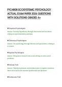 PYC4808 ECOSYSTEMIC PSYCHOLOGY&NewLine;ACTUAL EXAM PAPER 2026 QUESTIONS&NewLine;WITH SOLUTIONS GRADED A&plus;