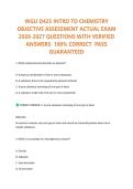WGU D425 INTRO TO CHEMISTRY OBJECTIVE ASSESSMENT ACTUAL EXAM 2026-2027 QUESTIONS WITH VERIFIED ANSWERS  100&percnt; CORRECT  PASS GUARANTEED