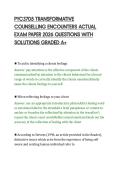 PYC3705 TRANSFORMATIVE&NewLine;COUNSELLING ENCOUNTERS ACTUAL&NewLine;EXAM PAPER 2026 QUESTIONS WITH&NewLine;SOLUTIONS GRADED A&plus;