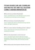 PYC2605 HIV&sol;AIDS CARE AND COUNSELLING&NewLine;2026 PRACTICE TEST SHEET FULL SOLUTIONS&NewLine;CORRECT ANSWERS PREPARATION SET