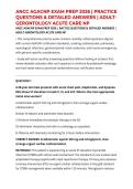 ANCC AGACNP EXAM PREP 2026 &vert; PRACTICE QUESTIONS & DETAILED ANSWERS &vert; ADULT-GERONTOLOGY ACUTE CARE NP