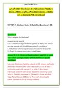 AHIP 2027 Medicare Certification Practice &NewLine;Exam &lpar;PDF&rpar; &vert; Q&A Plus Rationales &vert; Rated &NewLine;A&plus; &vert; Instant Pdf Download