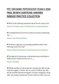 PYC 1501 BASIC PSYCHOLOGY EXAM 6 2026&NewLine;FINAL REVIEW QUESTIONS ANSWERS&NewLine;BUNDLED PRACTICE COLLECTION