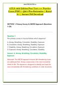 ATLS 10th Edition Post Test 1-4  Practice &NewLine;Exam &lpar;PDF&rpar; &vert; Q&A Plus Rationales &vert; Rated &NewLine;A&plus; &vert; Instant Pdf Download