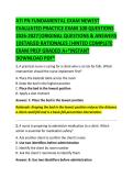ATI PN FUNDAMENTAL EXAM NEWEST &NewLine;EVALUATED PRACTICE EXAM 100 QUESTIONS &NewLine;2026-2027&vert;ORIGINAL QUESTIONS & ANSWERS &NewLine;&vert;DETAILED RATIONALES &vert;HINTED COMPLETE &NewLine;EXAM PREP GRADED A&plus;&ast;INSTANT &NewLine;DOWNLOAD PDF&ast; 