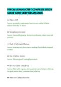 PSYC302 EXAM SCRIPT COMPLETE STUDY&NewLine;GUIDE WITH VERIFIED ANSWERS
