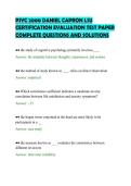 PSYC 2000 DANIEL CAPRON LSU&NewLine;CERTIFICATION EVALUATION TEST PAPER&NewLine;COMPLETE QUESTIONS AND SOLUTIONS