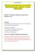 Medication Aide 2026 Practice Exam &lpar;PDF&rpar; &vert; &NewLine;Q&A Plus Rationales &vert; Rated A&plus; &vert; Instant &NewLine;Pdf Download