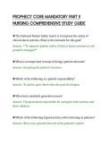 PROPHECY CORE MANDATORY PART II&NewLine;NURSING COMPREHENSIVE STUDY GUIDE