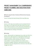PROJECT MANAGEMENT OA COMPREHENSIVE&NewLine;PROJECT PLANNING AND EXECUTION STUDY&NewLine;GUIDE 2026