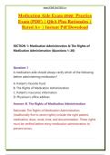 Medication Aide Practice Exam Bundle &vert; Q&A 2026&sol;27 &lpar;PDF&rpar; &vert; Rated A&plus; &vert; 100&percnt; Pass Assured &vert; Instant Pdf Download