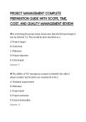 PROJECT MANAGEMENT COMPLETE&NewLine;PREPARATION GUIDE WITH SCOPE&comma; TIME&comma;&NewLine;COST&comma; AND QUALITY MANAGEMENT REVIE