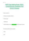 NATE Gas Heating Exam 2026 &vert;&NewLine;Comprehensive Questions And&NewLine;Correct Answers