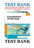 Complete Test Bank for Foundations of Nursing 9th Edition by Cooper and Gosnell &vert; Verified Study Guide with Correct Answers and Detailed Rationales &lpar; Latest Edition - Updated 2026&rpar;