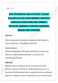 NUR 256 MENTAL HEALTH EXAM 1 GALEN &NewLine;COLLEGE ACTUAL EXAM NEWEST 2026&sol;2027 &NewLine;COMPLETE QUESTIONS AND CORRECT &NewLine;DETAILED ANSWERS &lpar;VERIFIED ANSWERS&rpar; &NewLine;&vert;BRAND NEW VERSION&excl;&excl;
