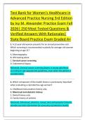 Test Bank for Women&rsquo;s Healthcare in &NewLine;Advanced Practice Nursing 3rd Edition &NewLine;by Ivy M&period; Alexander Practice Exam Fall &NewLine;2026&vert; 250 Most Tested Questions & &NewLine;Verified Answers With Rationales&vert; &NewLine;State Board Practice Exam Graded A&plus;