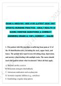 EXAM 4&colon; NSG4100 &sol; NSG 4100 &lpar;LATEST 2026&sol; 2027 &NewLine;UPDATE&rpar; NURSING PRACTICE - ADULT HEALTH III &NewLine;GUIDE&vert; VERIFIED QUESTIONS & CORRECT &NewLine;ANSWERS&vert; GRADE A&vert; 100&percnt; CORRECT &ndash; GALEN