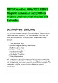 MRSO Exam Prep 2026&sol;2027 ABMRS&NewLine;Magnetic Resonance Safety Officer&NewLine;Practice Questions with Answers and&NewLine;Rationales