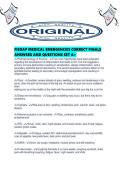 FISDAP MEDICAL EMERGENCIES CORRECT FINALS ANSWERS AND QUESTIONS SET A&period;pdf