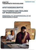 Scriptie Factoren van invloed op ziekteverzuim - HRM & Psychologie - Toegepaste Psychologie Fontys - Ge&uuml;pdatet 2026