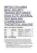 2026&sol;2027 BC Basic Security Training &lpar;BST&rpar; Armed Exam&colon; Elite Test Bank & Comprehensive Theoretical Analysis &vert; Q&A