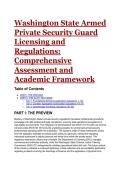 2026&sol;2027 Washington State Armed Private Security Guard Licensing Exam Prep &lpar;RCW 18&period;170 &sol; WAC 308-18&rpar; &vert; S-Tier Q&A with Distractor Analysis