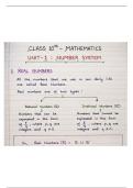 These are unit 1 notes of mathematics - number system