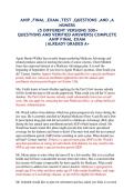 AHIP Final Examination Practice Questions and Answers Study Guide