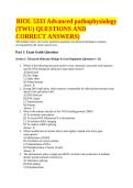 BIOL 5333 Advanced pathophysiology &lpar;TWU&rpar; QUESTIONS AND CORRECT ANSWERS&rpar;