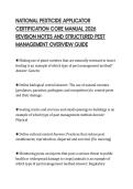 NATIONAL PESTICIDE APPLICATOR&NewLine;CERTIFICATION CORE MANUAL 2026&NewLine;REVISION NOTES AND STRUCTURED PEST&NewLine;MANAGEMENT OVERVIEW GUIDE