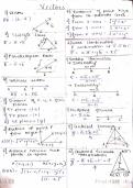 Vectors formula sheet