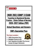 GALEN&vert;NUR283&sol;NUR 283 COMP 1&comma;2&3 Exam &vert; Transition to Registered Nursing Practice &vert; Galen &vert; 26&sol;27 &lpar;PDF&rpar;