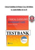 Clinical Guidelines in Primary Care&comma; 4th Edition &ndash; Hollier &vert; Test Bank &vert; Exam Review and Practice Questions&NewLine;
