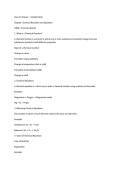 Chemical reactions summary