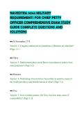 NAVEDTRA 14144 MILITARY&NewLine;REQUIREMENTS FOR CHIEF PETTY&NewLine;OFFICER COMPREHENSIVE EXAM STUDY&NewLine;GUIDE COMPLETE QUESTIONS AND&NewLine;SOLUTIONS