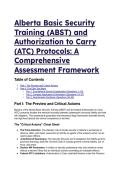 2026&sol;2027 Alberta Basic Security Training &lpar;ABST&rpar; & ATC Exam Prep&colon; Elite Scenario Questions & Legal Rationales