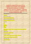 COMSAE COMPLETE EXAM ACTUAL &NewLine;CORRECT QUESTIONS AND VERIFIED &NewLine;DETAILED RATIONALE ANSWERS&vert; &NewLine;FREQUENTLY TESTING VERSION &vert; ALREADY &NewLine;GRADED A&plus;&vert;NEWEST&vert;EXPERT VERIFIED FOR &NewLine;GUARANTEED PASS 2026