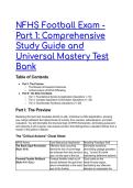 2026&sol;2027 NFHS Football Exam Part 1 Study Guide &vert; Ultimate Test Bank with 100&percnt; Verified Answers & Grandmaster Explanations