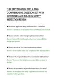 F-80 CERTIFICATION TEST 4 2026&NewLine;COMPREHENSIVE QUESTION SET WITH&NewLine;RATIONALES AND BUILDING SAFETY&NewLine;INSPECTION REVIEW