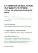 F-80 CERTIFICATION TEST 4 2026 COMPLETE&NewLine;STUDY GUIDE WITH FIRE PROTECTION&NewLine;SYSTEMS AND REGULATORY REQUIREMENTS&NewLine;REVIEW